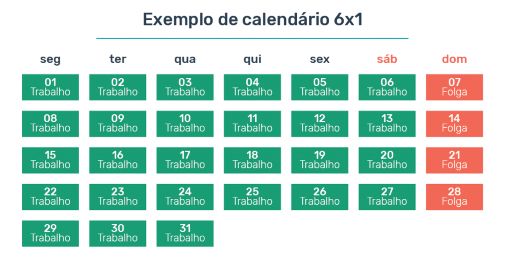 Escala 6x1 hora extra