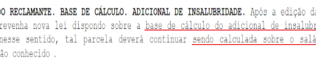 adicional insalubridade salario minimo