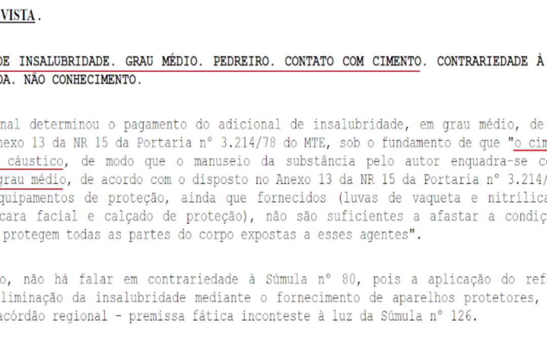 insalubridade pedreiro sim
